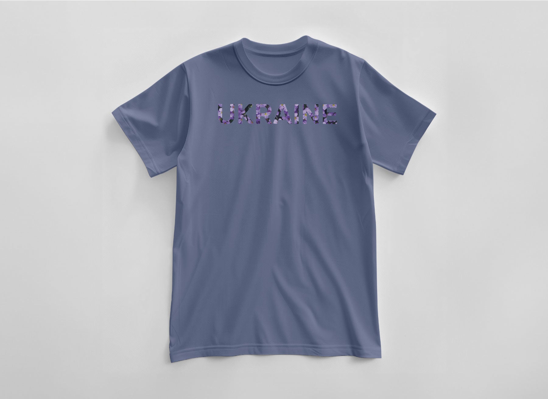 T-shirt "Ukraine violet flowers"