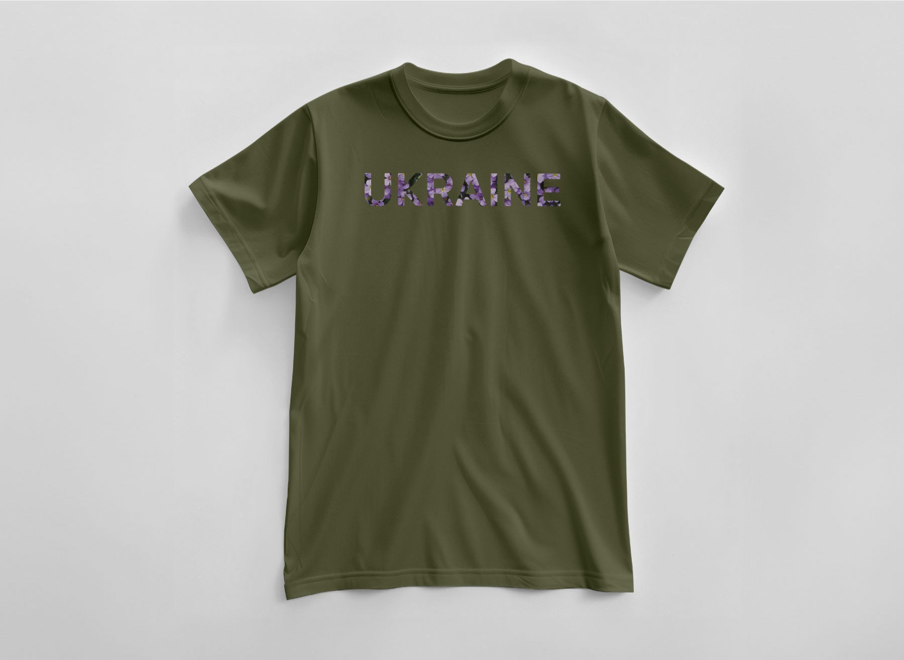 T-shirt "Ukraine violet flowers"