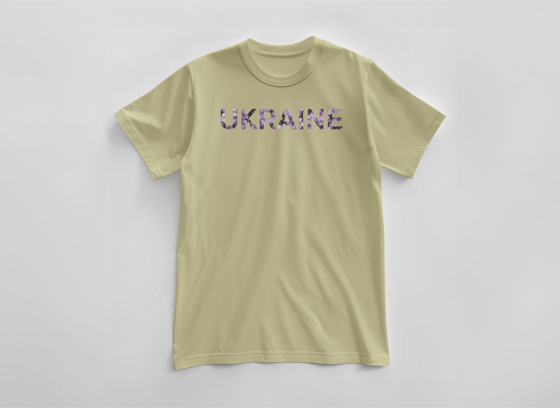 T-shirt "Ukraine violet flowers"